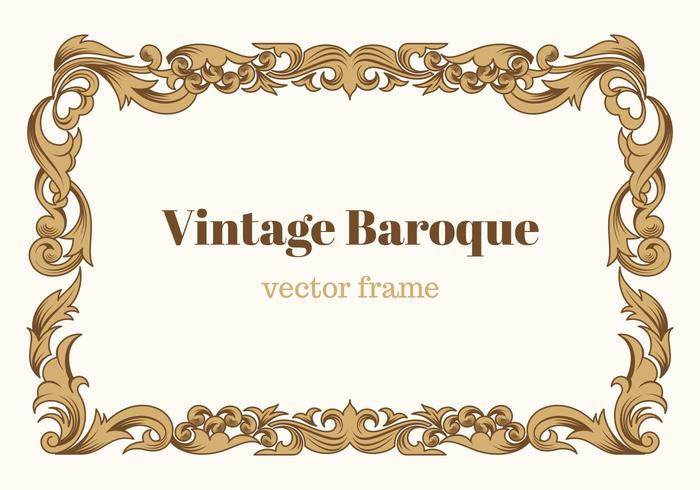 Gratis Vintage Barok Vector Frame