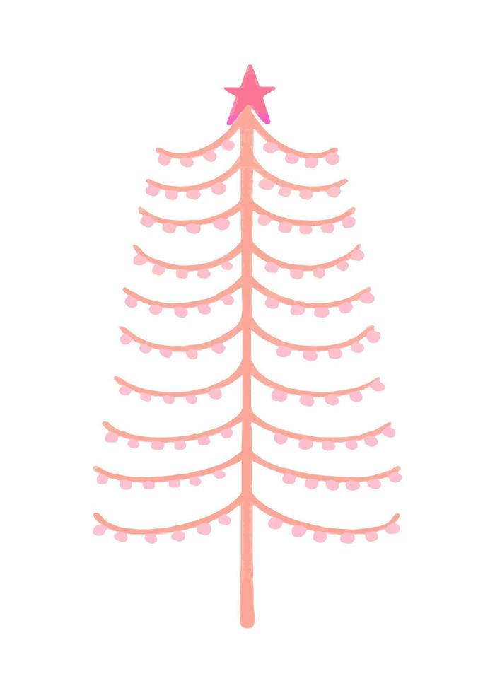 vector Kerstmis en nieuw jaar illustratie met Kerstmis boom.