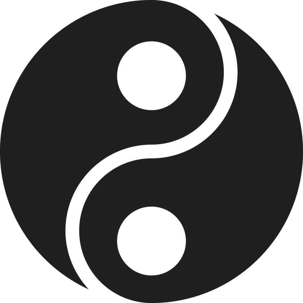 yin yang vectorillustratie op een background.premium kwaliteit symbolen.vector pictogrammen voor concept en grafisch ontwerp. vector