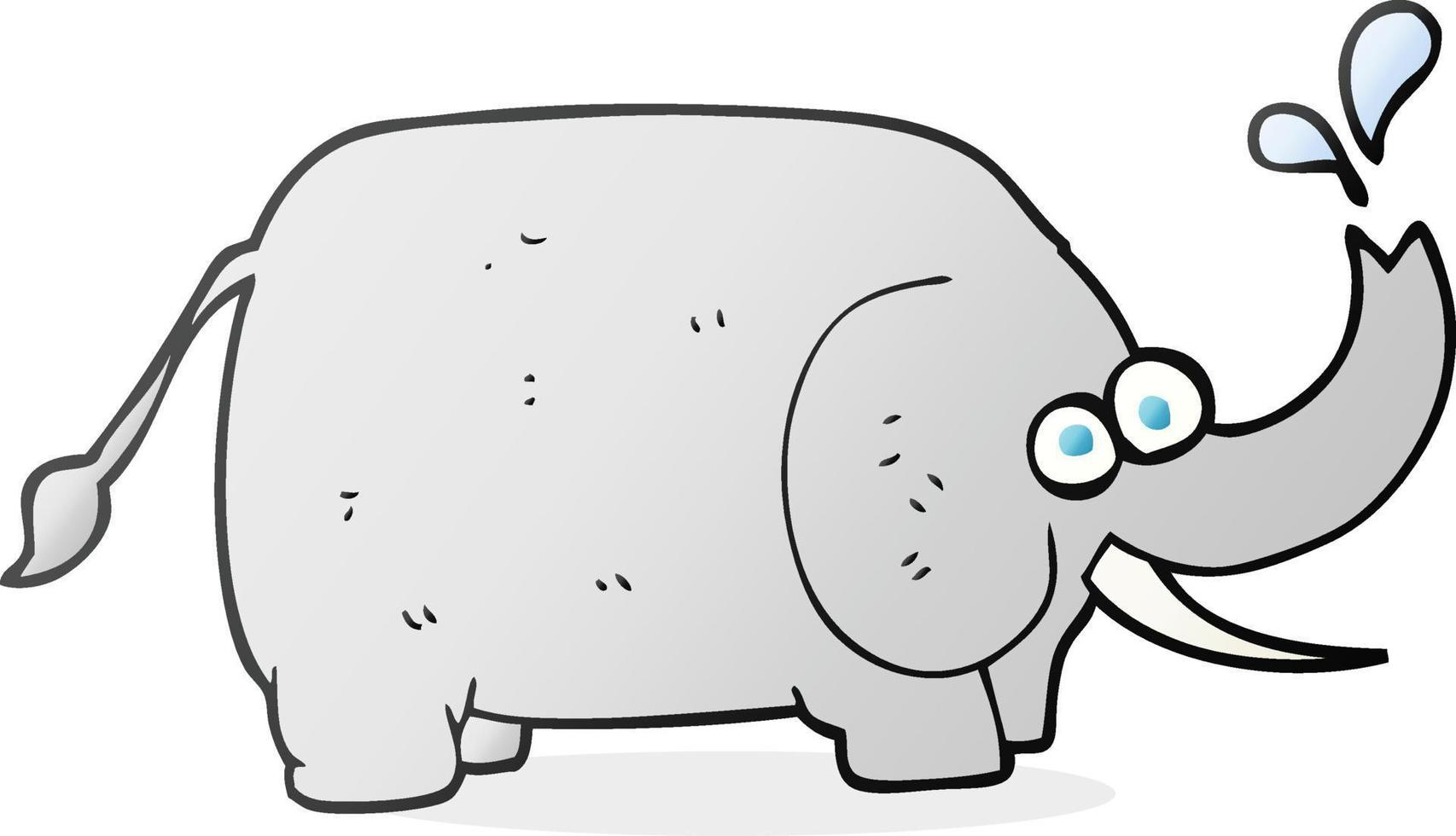 tekening karakter tekenfilm olifant vector