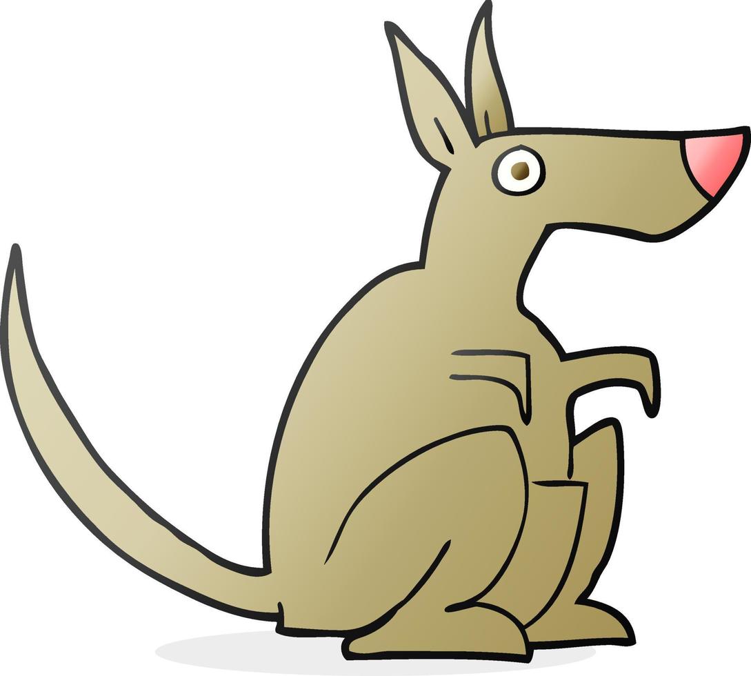 tekening karakter tekenfilm kangoeroe vector