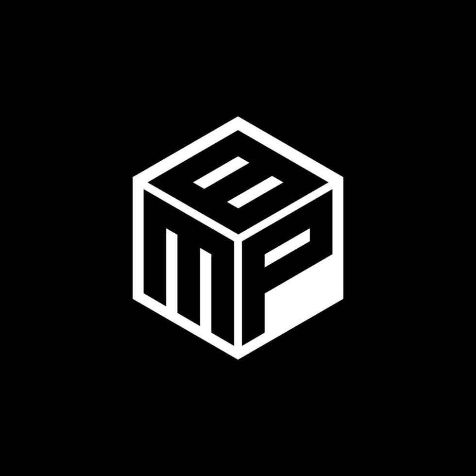 mpb brief logo ontwerp met zwart achtergrond in illustrator. vector logo, schoonschrift ontwerpen voor logo, poster, uitnodiging, enz.