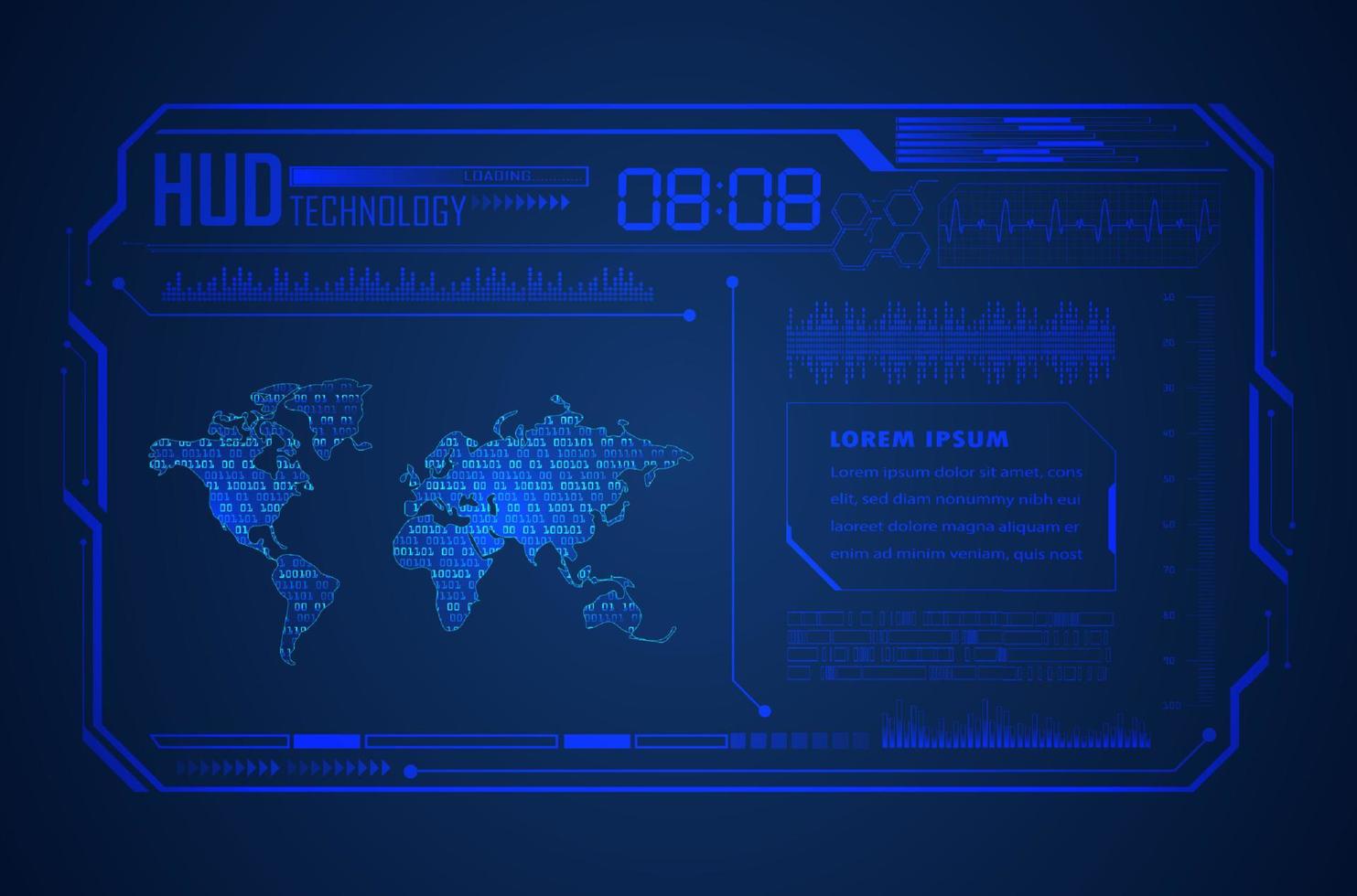 modern hud technologie achtergrond vector