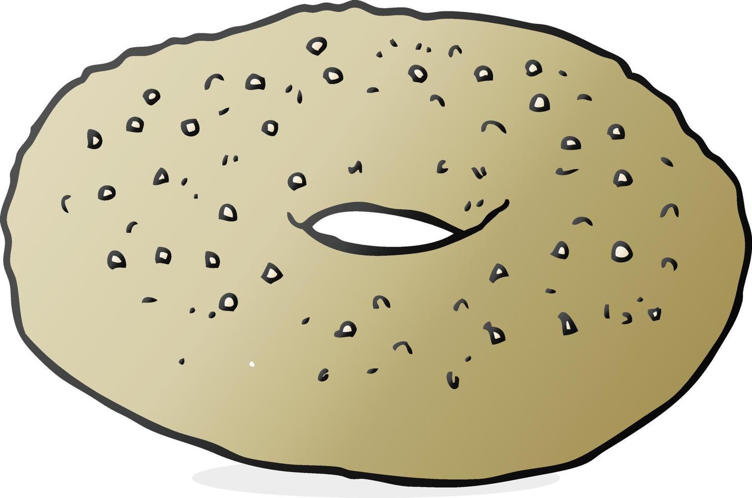 tekening karakter tekenfilm bagel vector