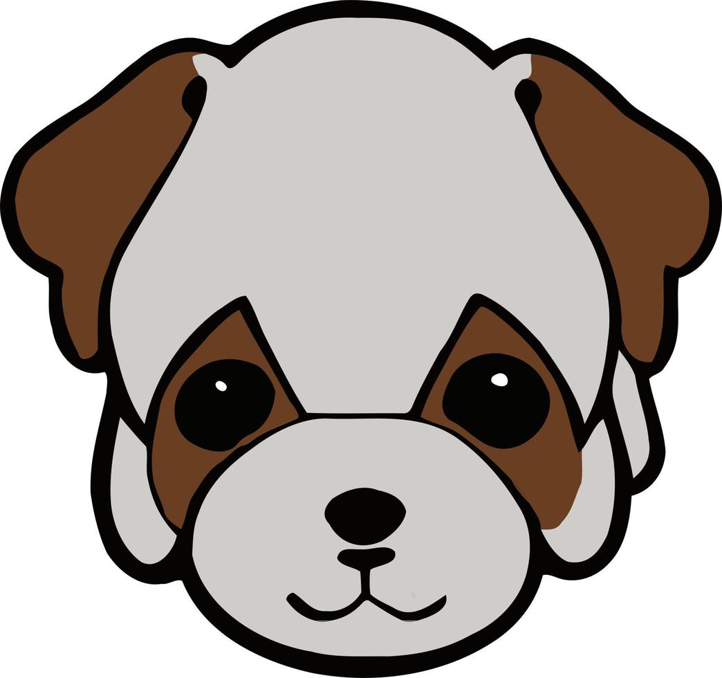 schattig puppy hond gezicht vector