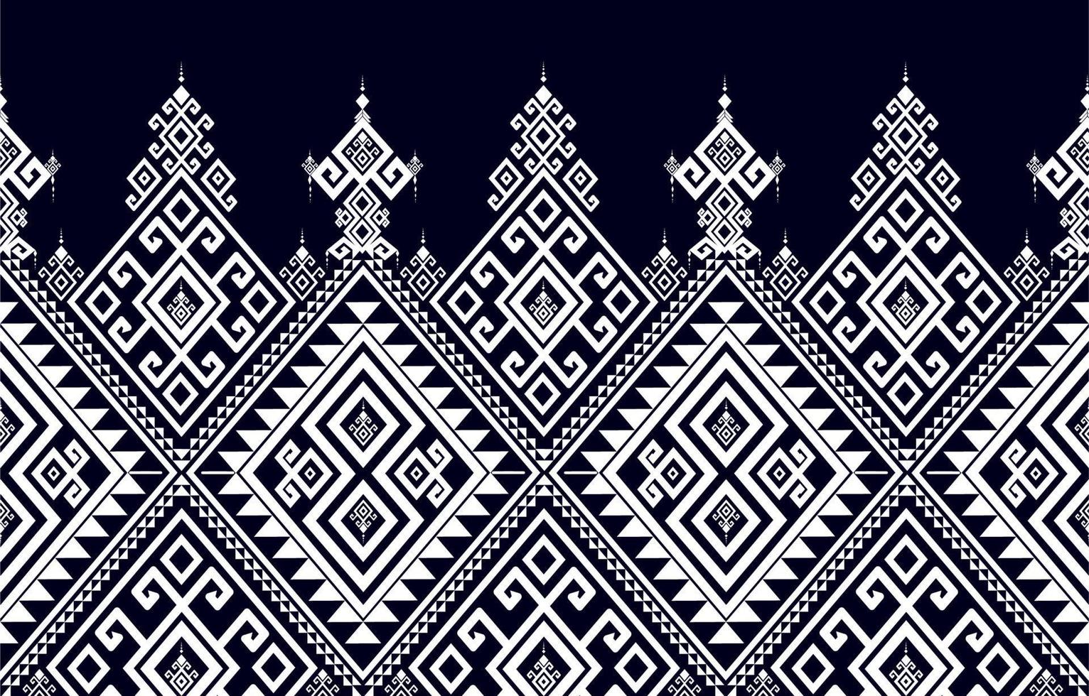 abstract etnisch meetkundig patroon traditioneel stijl. zwart en wit. ontwerp voor tegel, keramiek, achtergrond, behang, kleding, omhulsel papier, kleding stof, en vector illustratie. patroon stijl