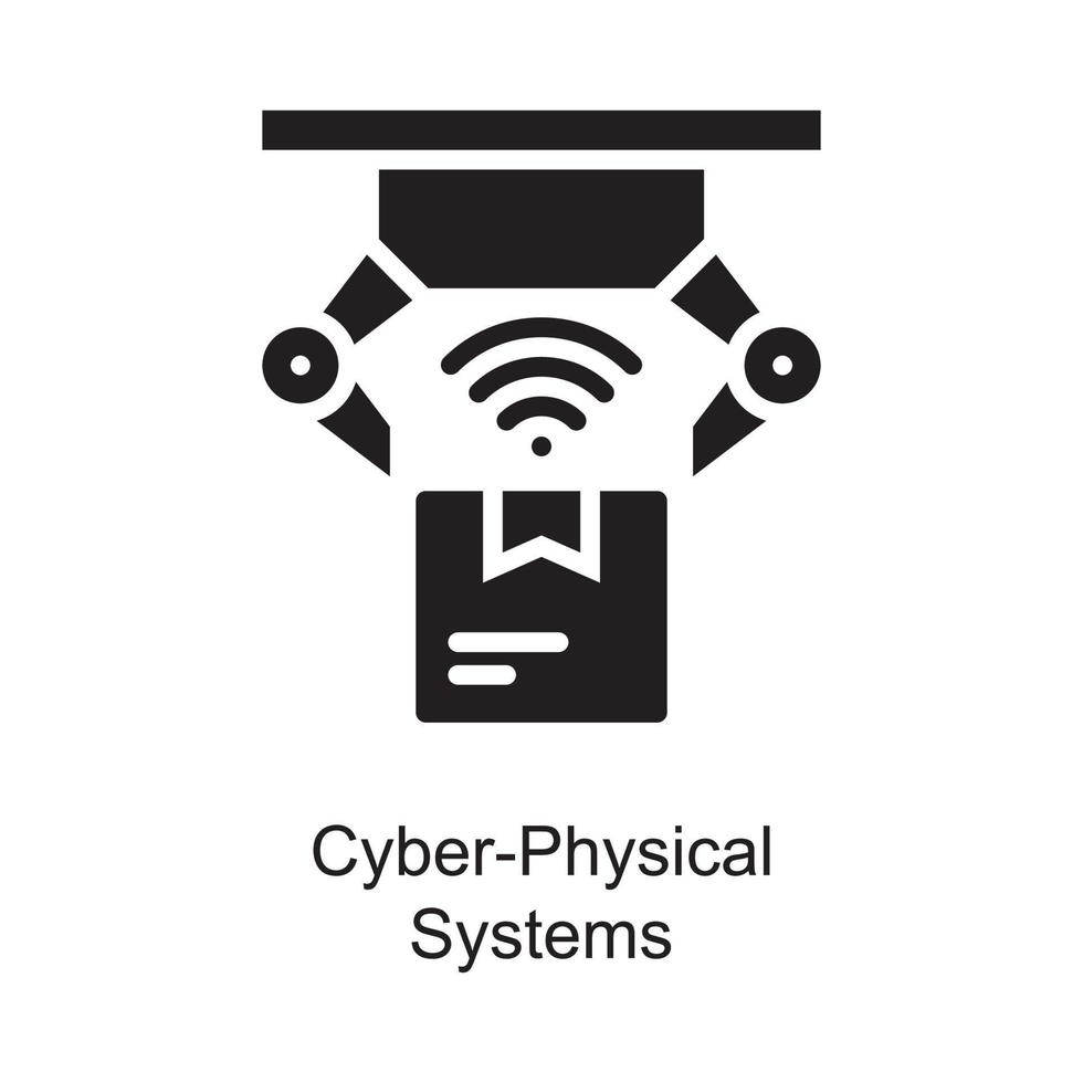 cyber-fysiek systemen vector schets icoon ontwerp illustratie. internet van dingen symbool Aan wit achtergrond eps 10 het dossier