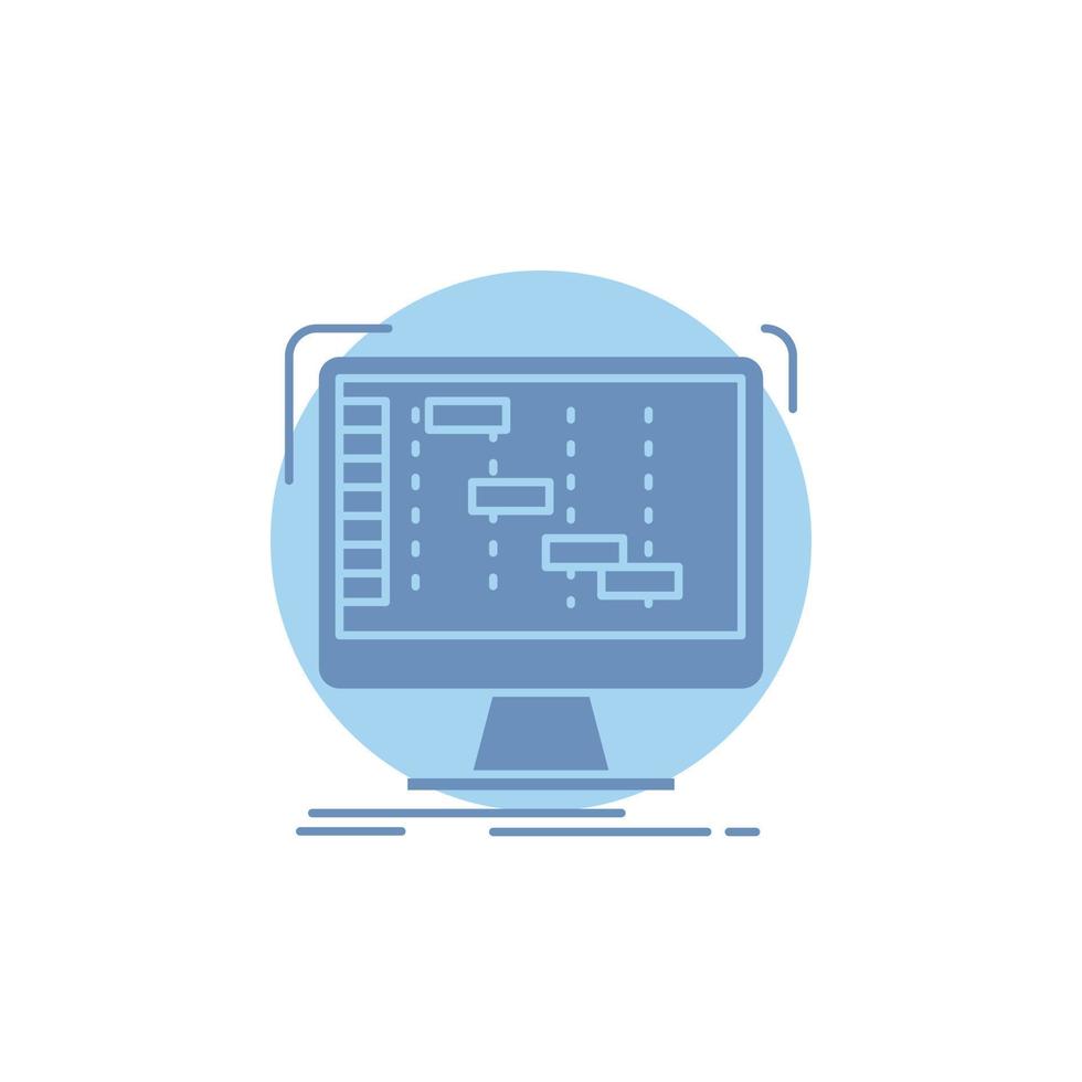 staat. sollicitatie. dauw. digitaal. sequencer glyph icoon. vector