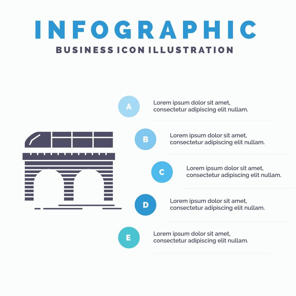 metro. spoorweg. spoorweg. trein. vervoer infographics sjabloon voor website en presentatie. glyph grijs icoon met blauw infographic stijl vector illustratie.