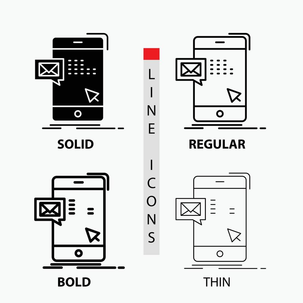massa. dialoog. ogenblikkelijk. mail. bericht icoon in dun. normaal. stoutmoedig lijn en glyph stijl. vector illustratie