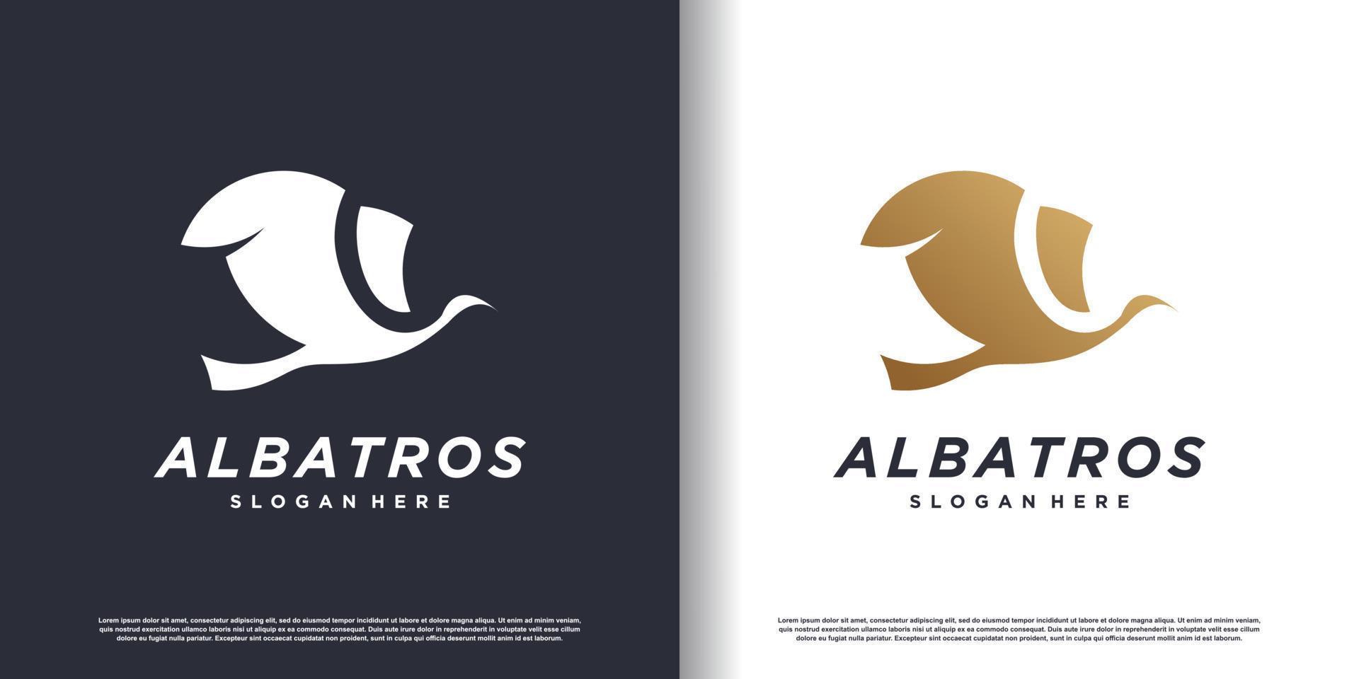 albatros logo ontwerp premie vector