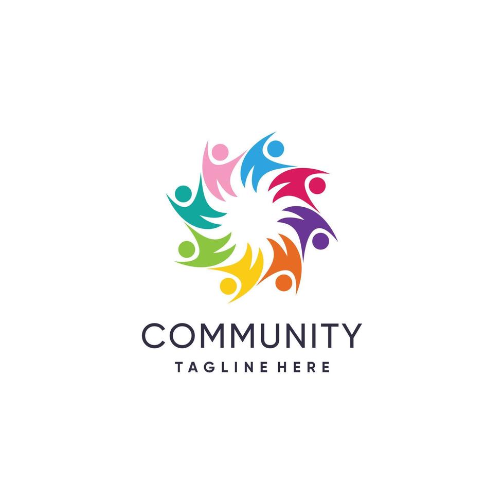 gemeenschap logo ontwerp vector premie vector