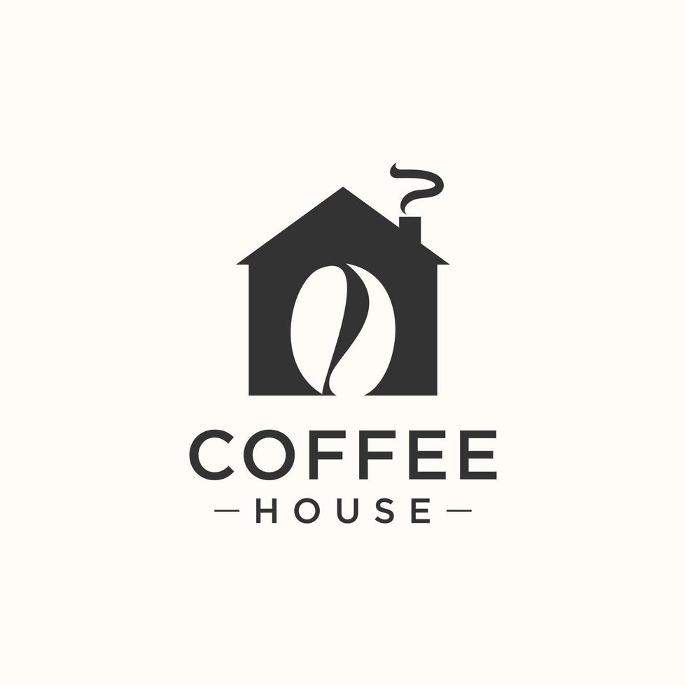 koffie huis logo icoon met modern concept ontwerp premie vector