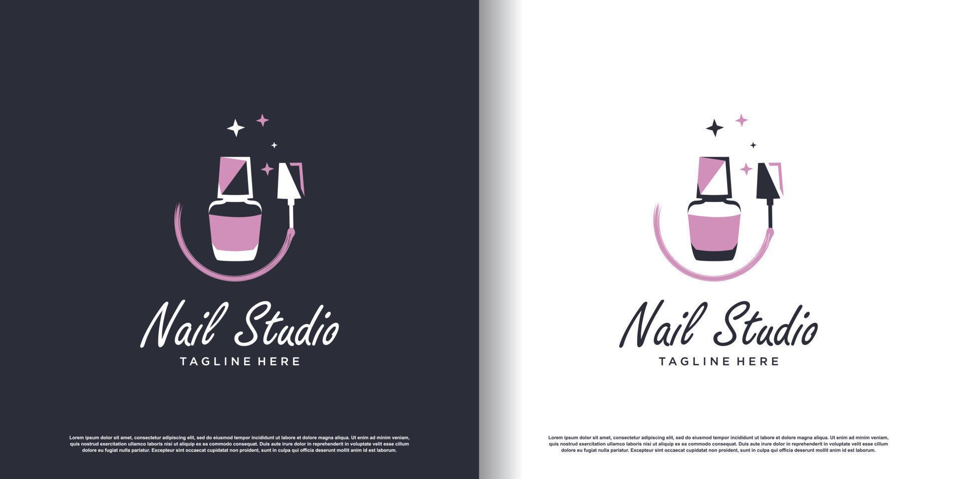 nagel vector logo ontwerp met modern uniek stijl premie vector