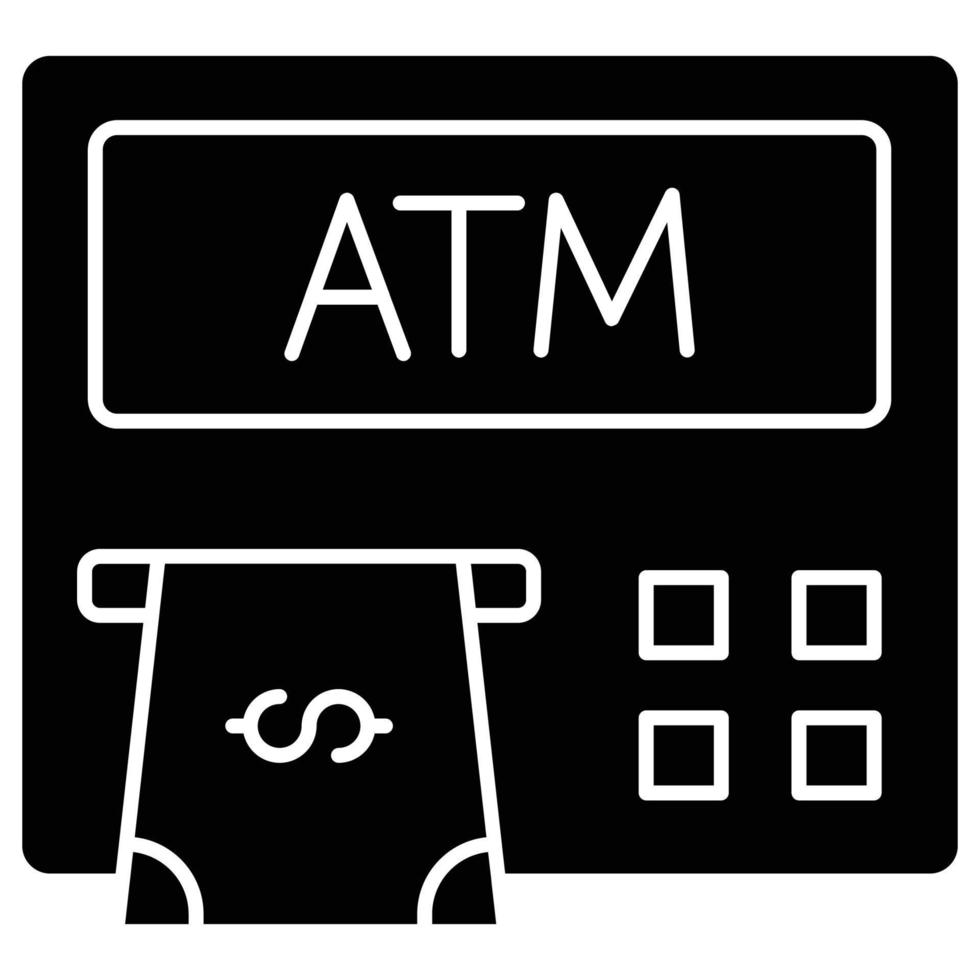 Geldautomaat machine welke kan gemakkelijk aanpassen of Bewerk vector