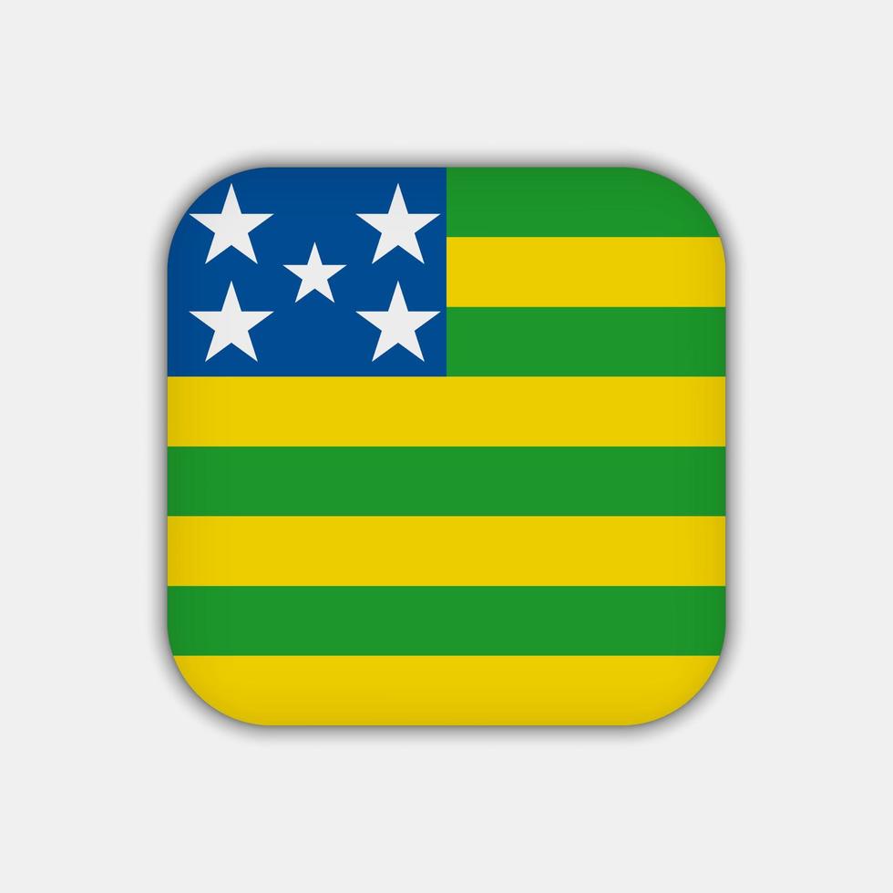 goias vlag, staat van Brazilië. vector illustratie.