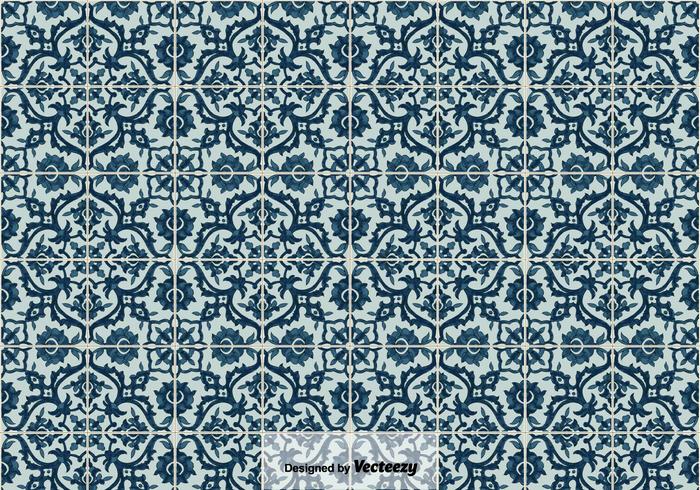 Vector Achtergrond Van Portugese Tegels Azulejos,