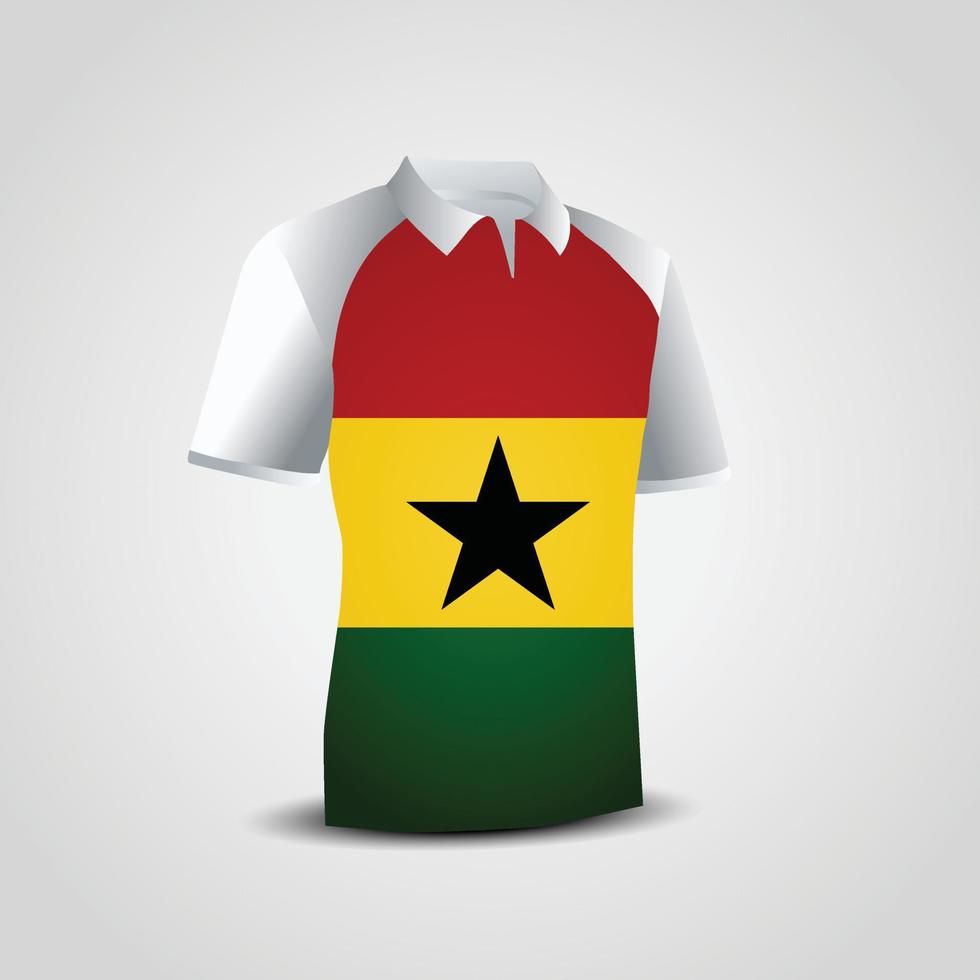 Ghana vlag Aan t-shirt vector