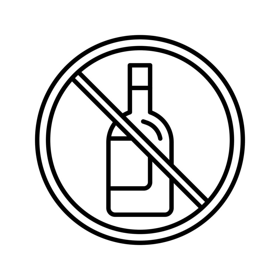 Nee alcohol vector icoon