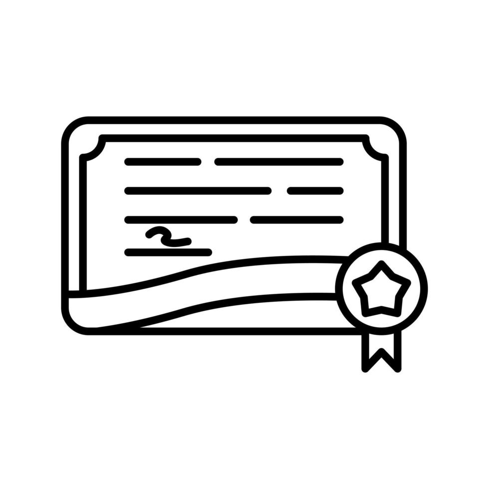 certificaat vector pictogram