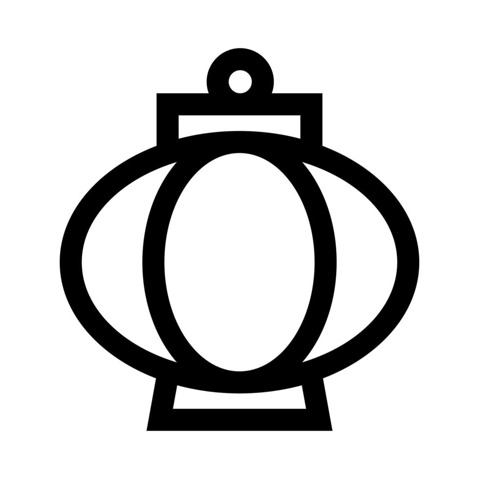 oosters papier lantaarn lijn icoon. lineair stijl teken voor mobiel concept en web ontwerp. Japans lantaarn schets vector illustratie.