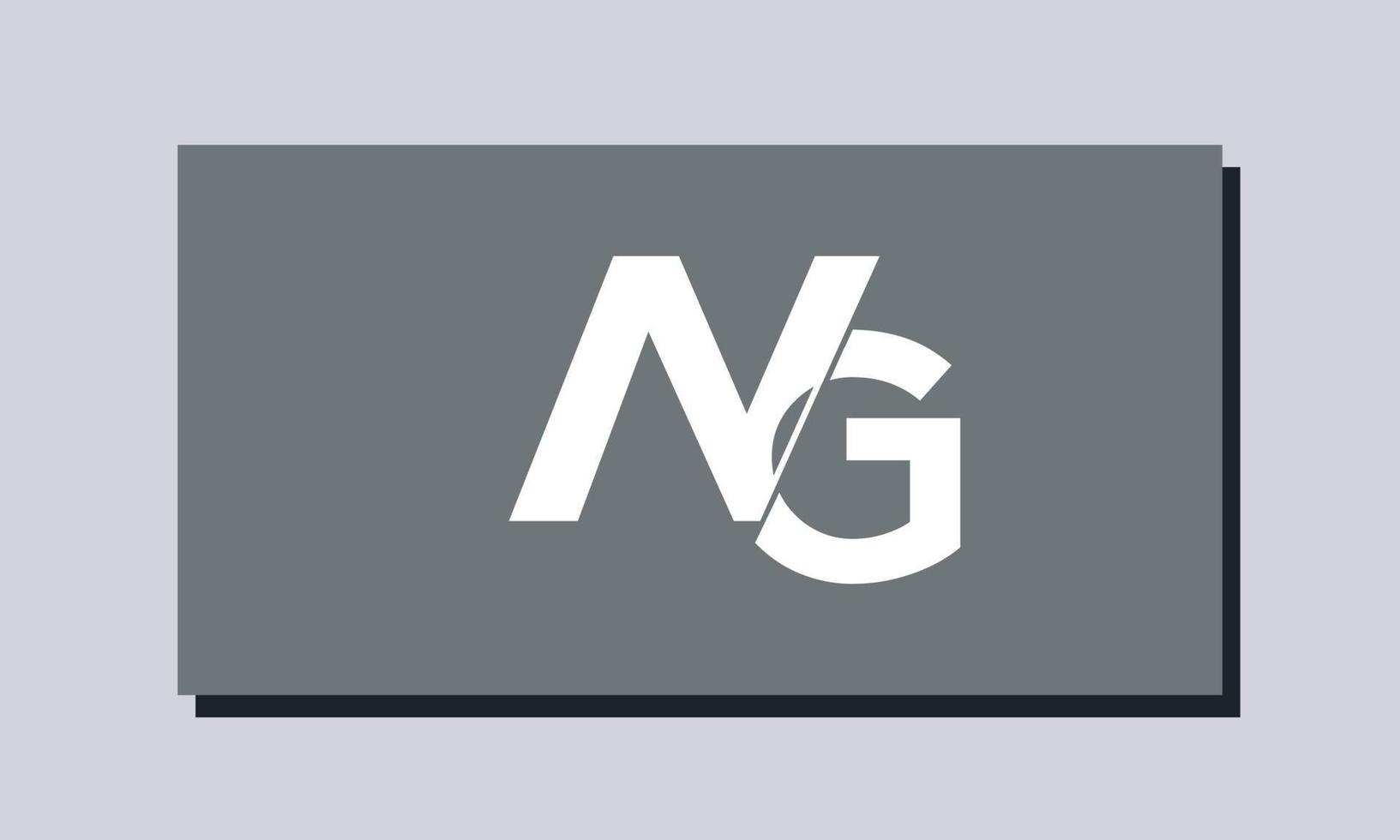 alfabet letters initialen monogram logo ng, gn, n en g vector