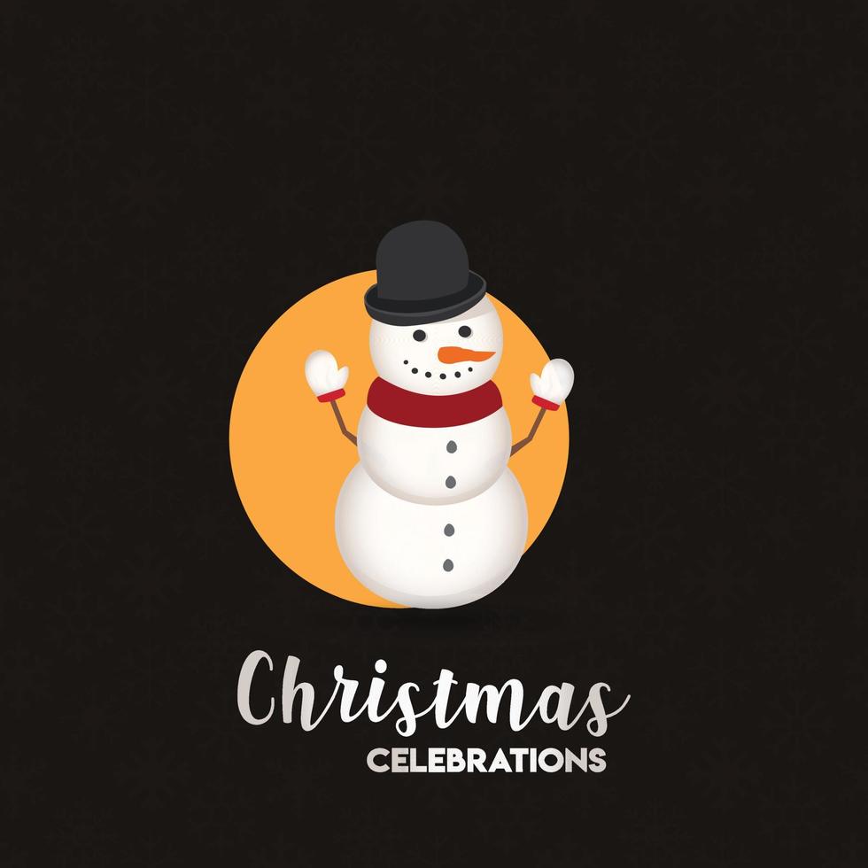 Kerstmis kaart ontwerp met elegant ontwerp en donker achtergrond vector