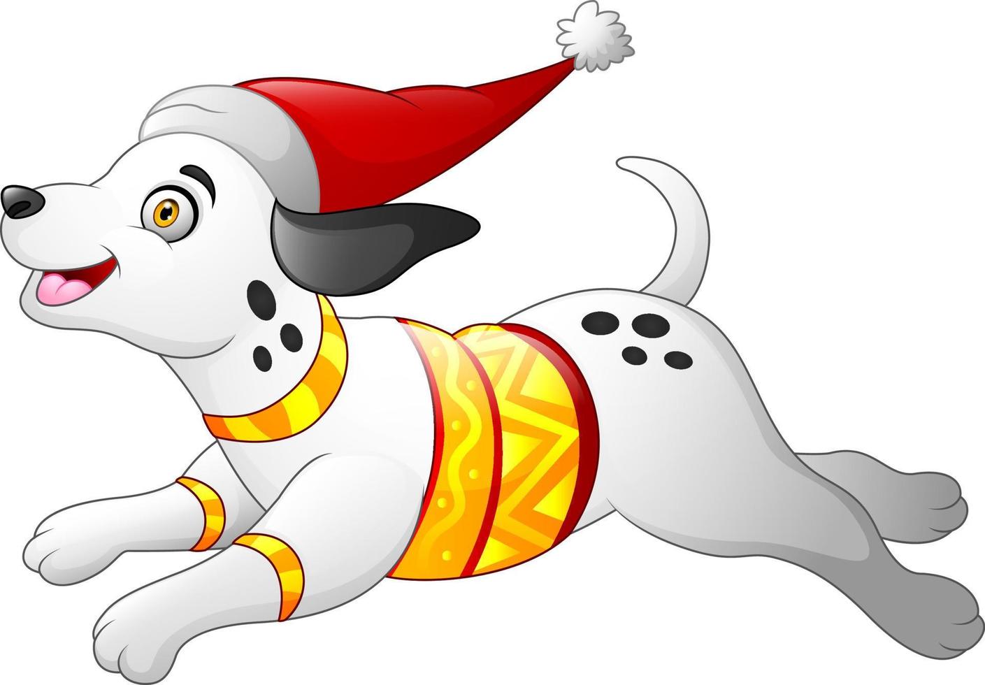 Kerstmis dalmatiër hond vector