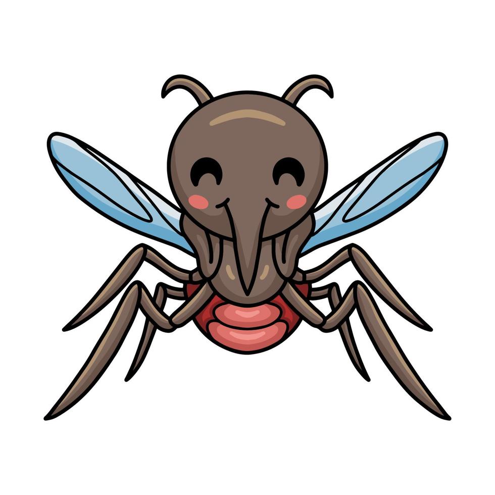 schattig weinig mug tekenfilm poseren vector