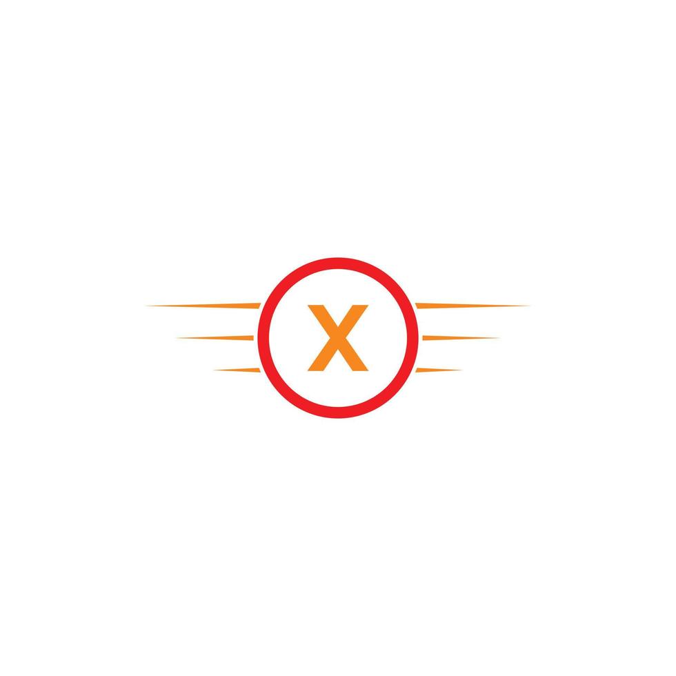 brief X snelheid gemakkelijk modern logo vector