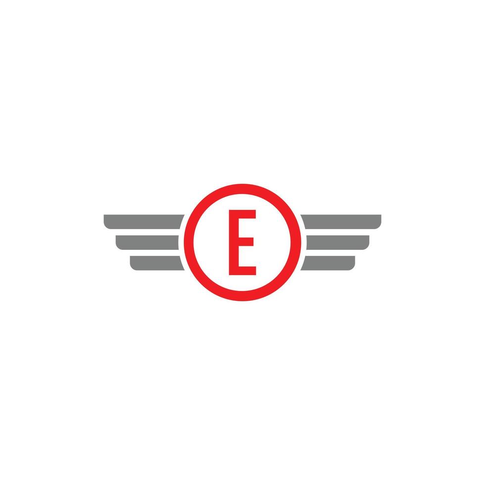 brief e gevleugeld modern bedrijf logo vector