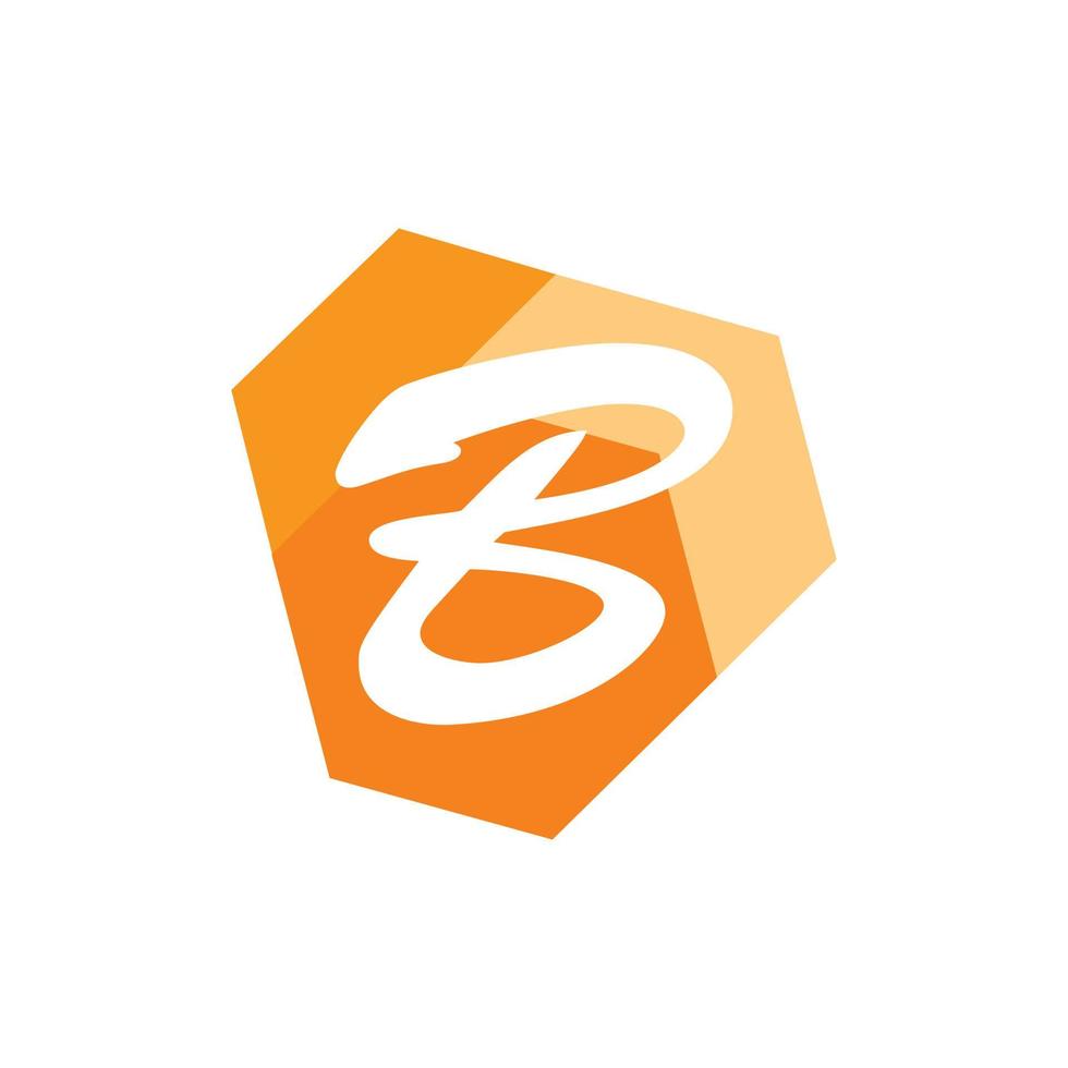 brief b modern gemakkelijk bedrijf logo vector