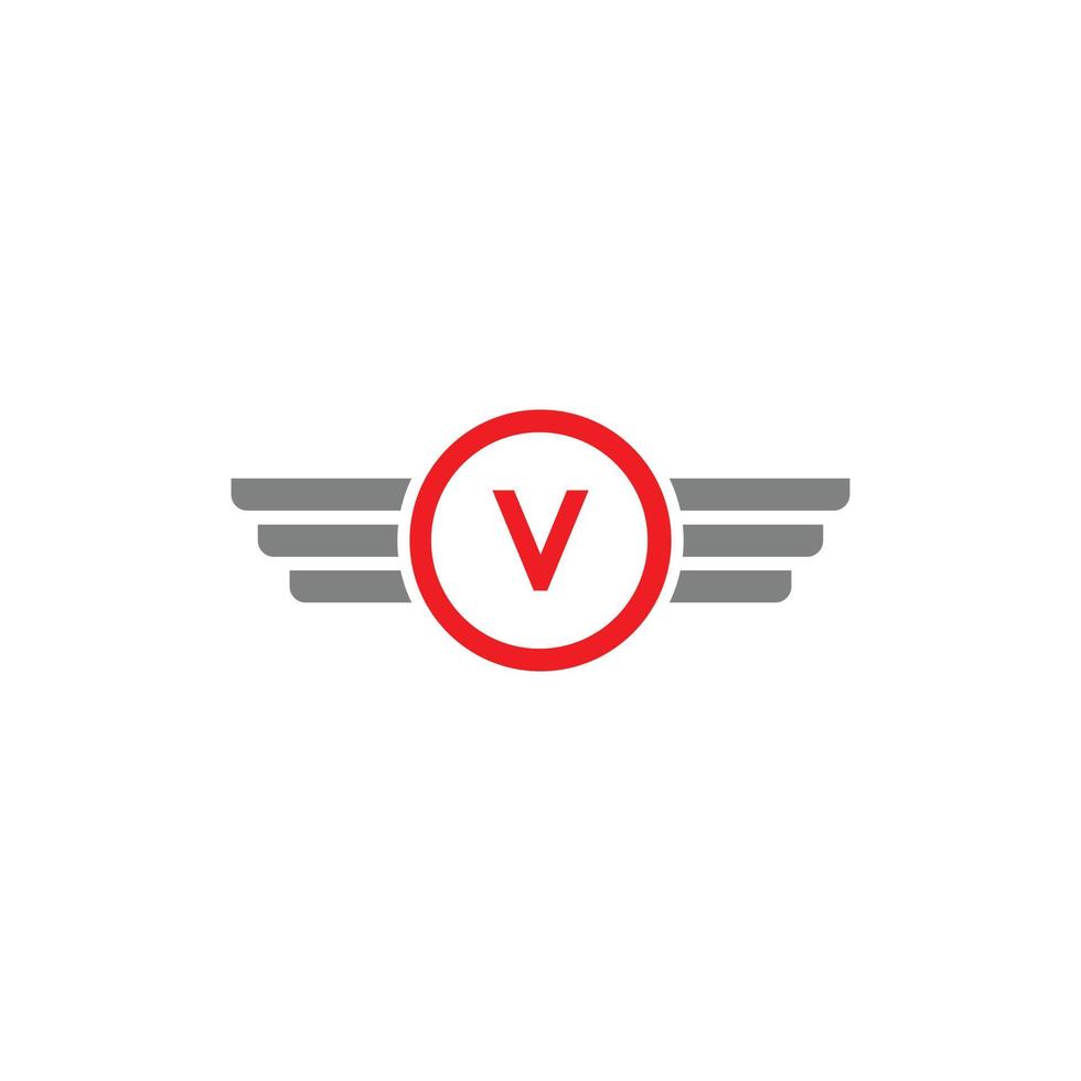 brief v gevleugeld modern bedrijf logo vector