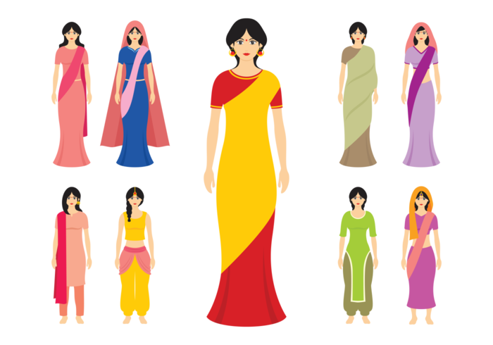 Indische Vrouwen Vector