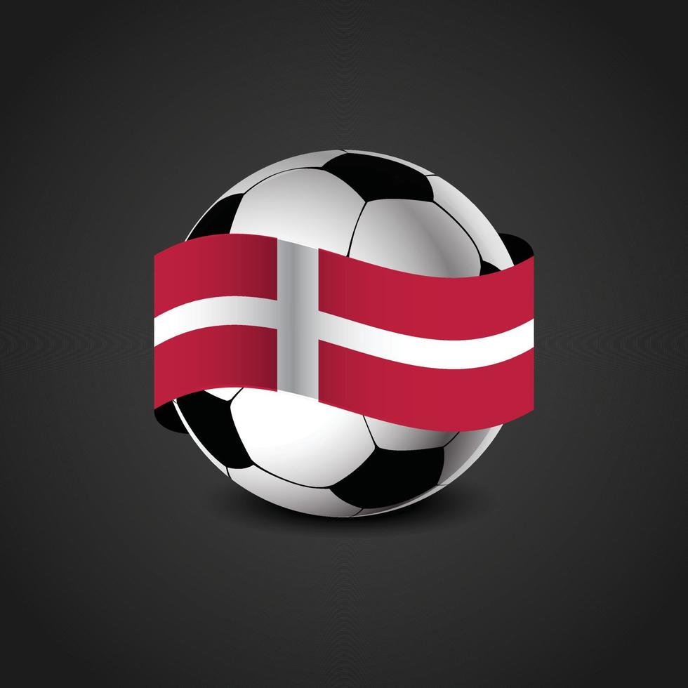 Denemarken vlag in de omgeving van de Amerikaans voetbal vector