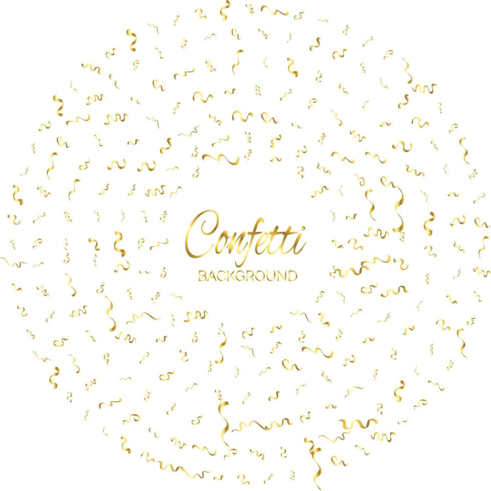 goud confetti geïsoleerd Aan wit achtergrond. vieren vector illustratie