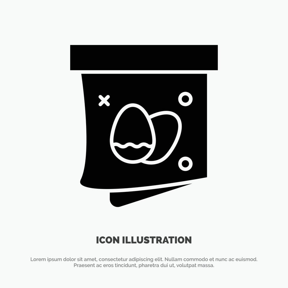 ei geschenk Pasen vakantie solide glyph icoon vector