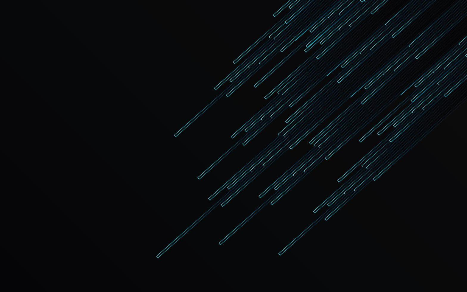 abstract blauw licht pijp snelheid zoom Aan zwart achtergrond technologie vector