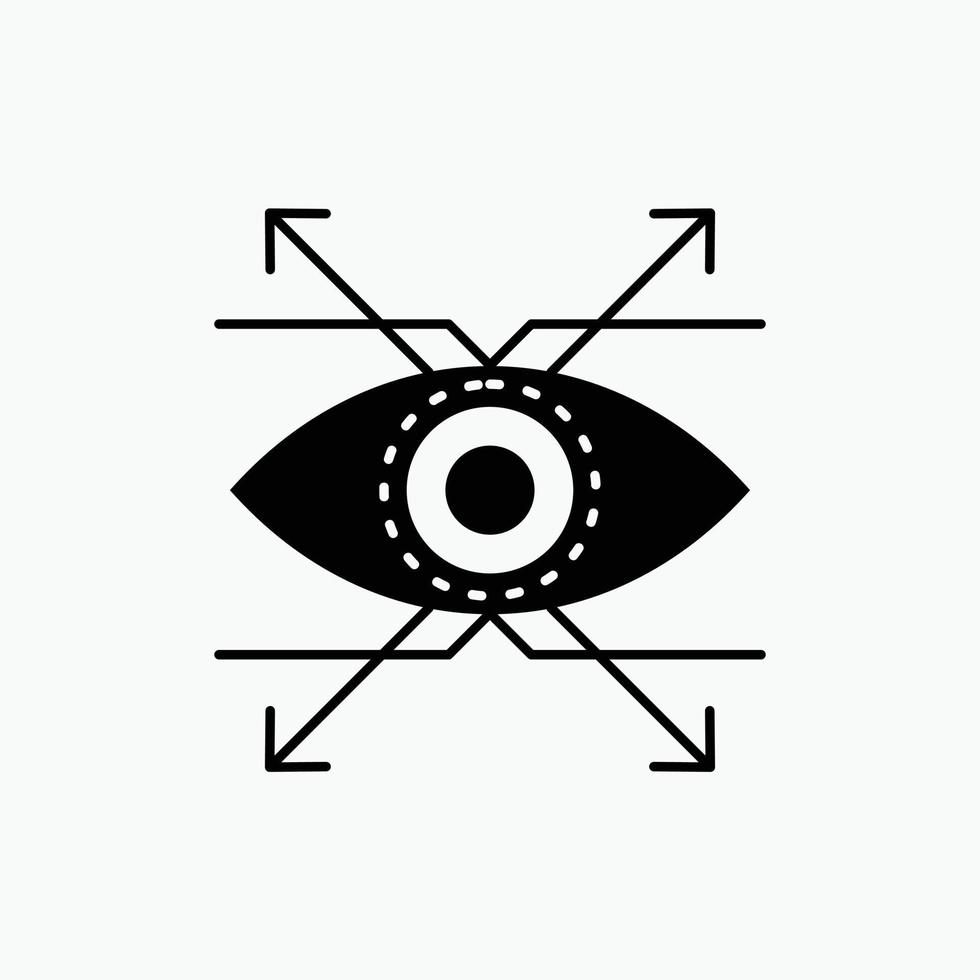 bedrijf. oog. Look. visie glyph icoon. vector geïsoleerd illustratie