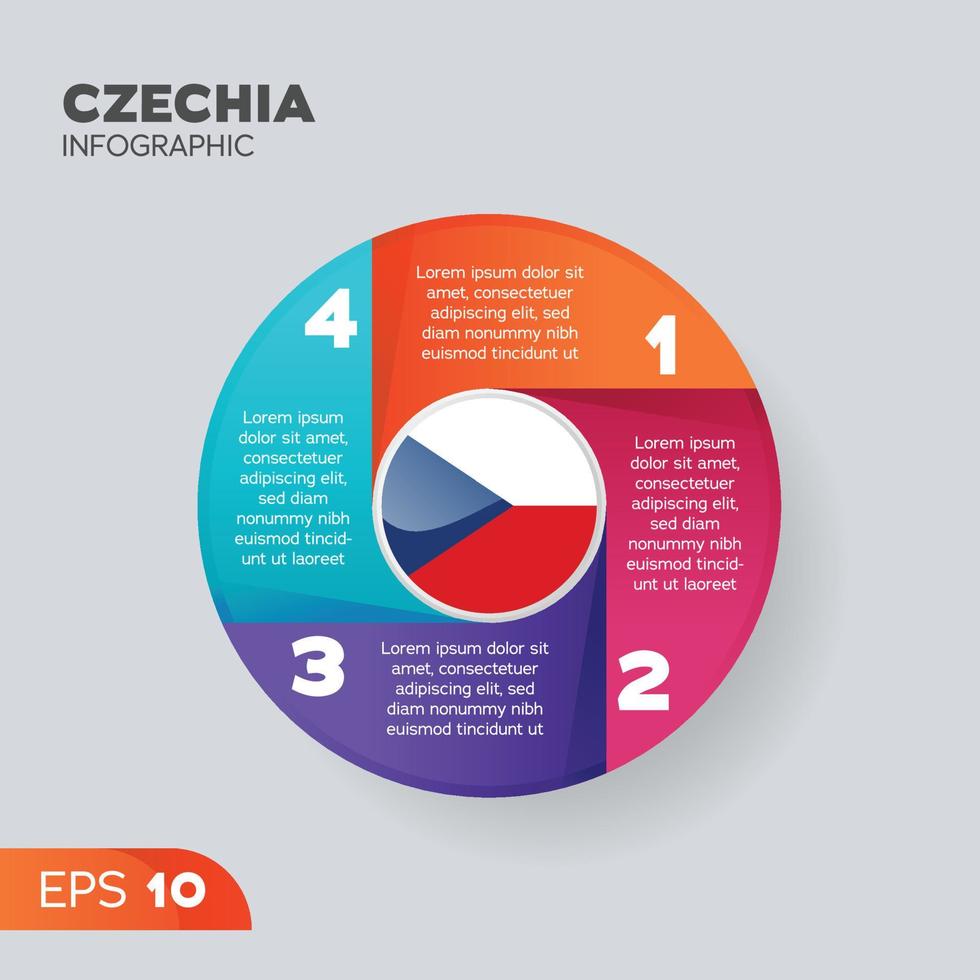 Tsjechië infographic element vector