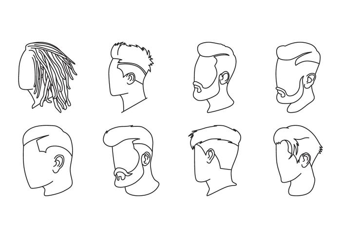 Gratis Men Hairstyle Icon Vector