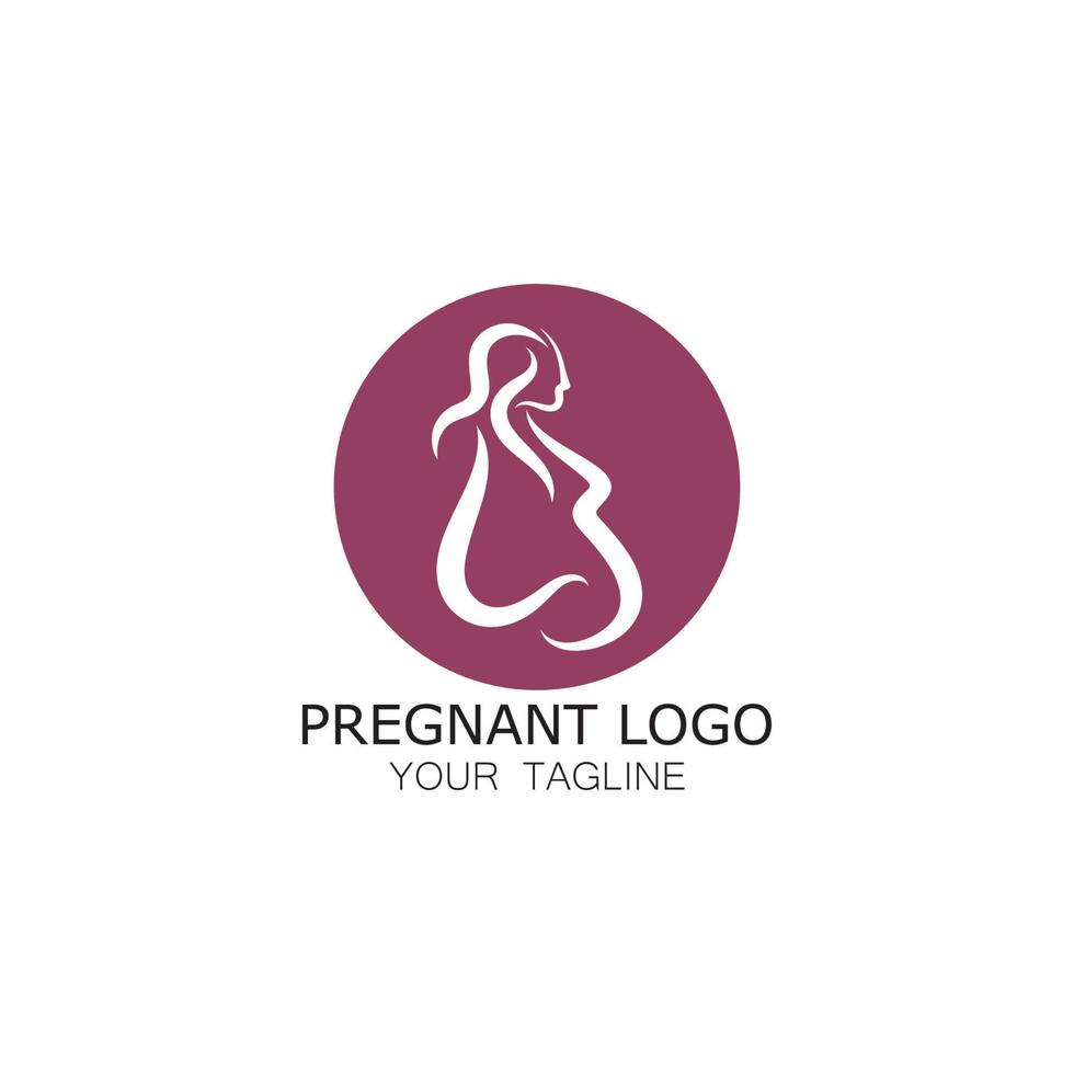 zwanger sjabloon vector pictogram