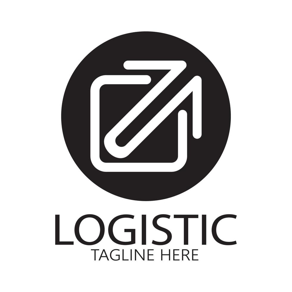 logistiek logo icoon illustratie vector ontwerp distributie symbool levering van goederen economie financiën