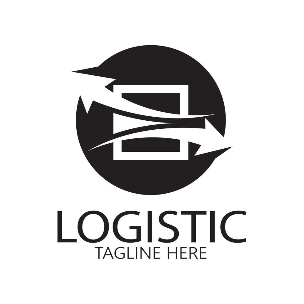 logistiek logo icoon illustratie vector ontwerp distributie symbool levering van goederen economie financiën