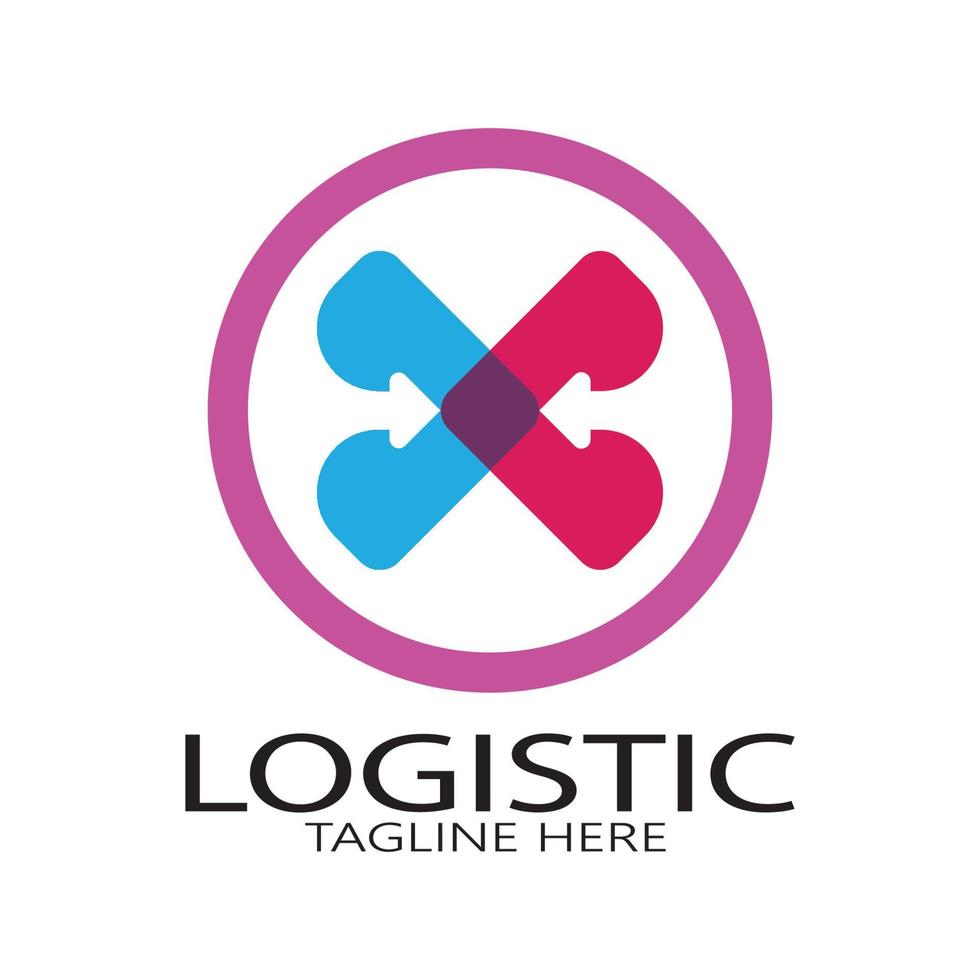 logistiek logo icoon illustratie vector ontwerp distributie symbool levering van goederen economie financiën