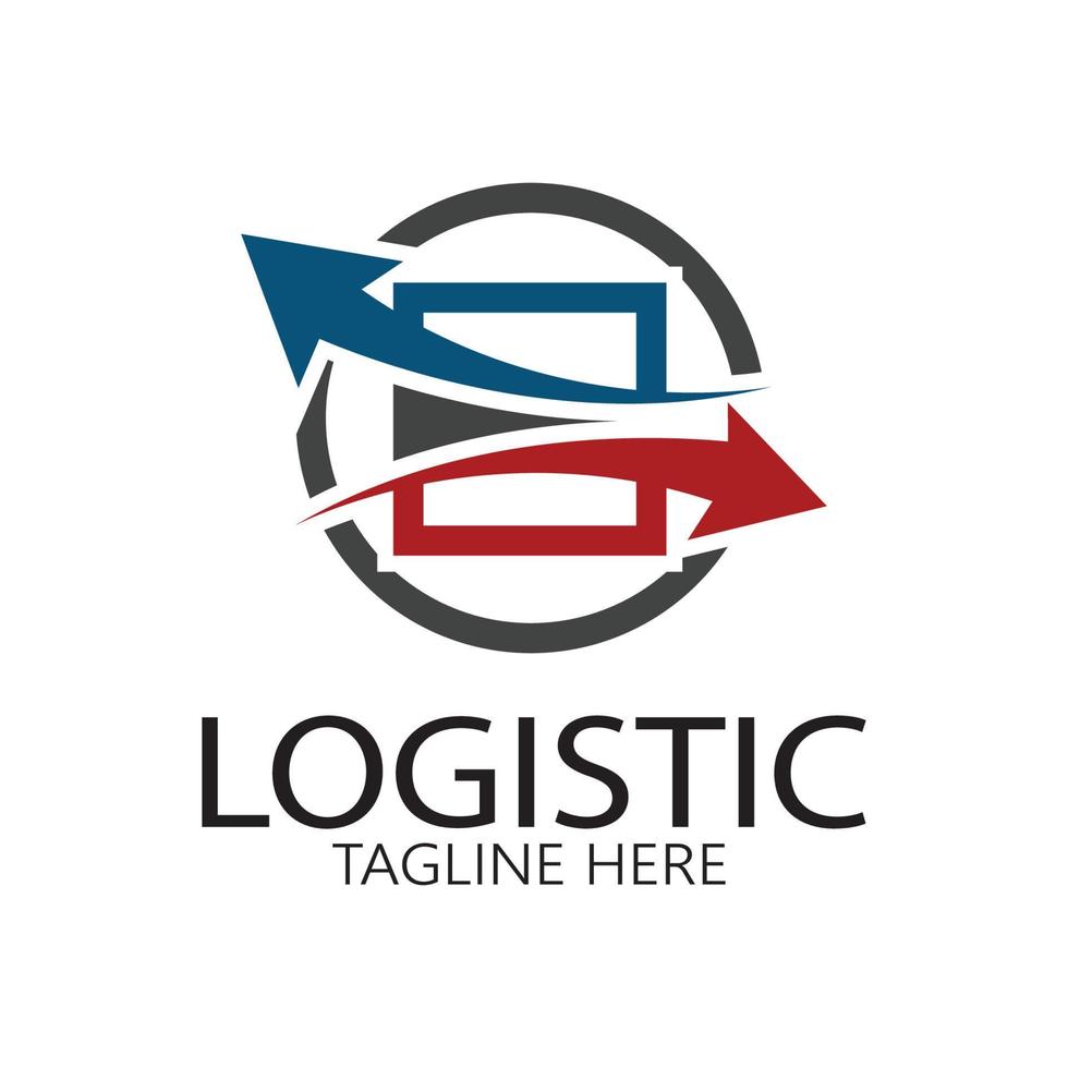 logistiek logo icoon illustratie vector ontwerp distributie symbool levering van goederen economie financiën