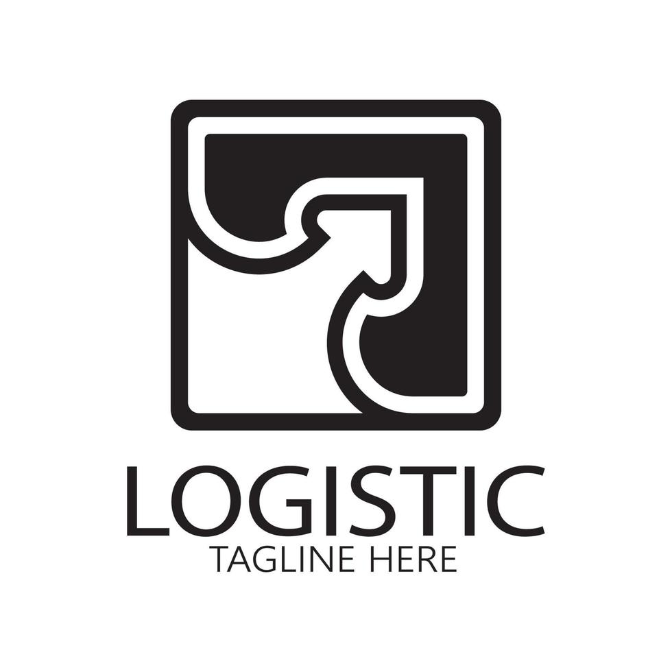 logistiek logo icoon illustratie vector ontwerp distributie symbool levering van goederen economie financiën