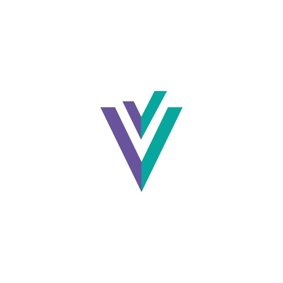 v brief logo sjabloon vector illustratie