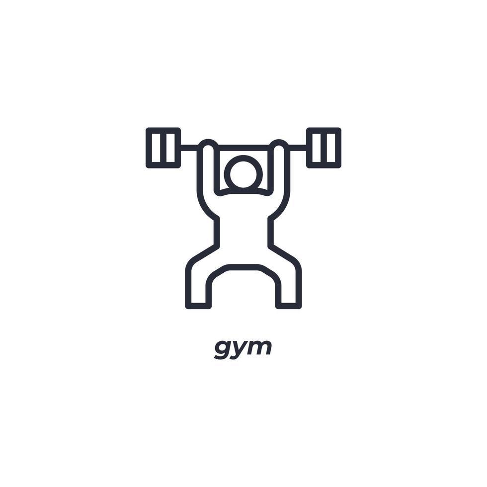 vector teken Sportschool symbool is geïsoleerd Aan een wit achtergrond. icoon kleur bewerkbaar.