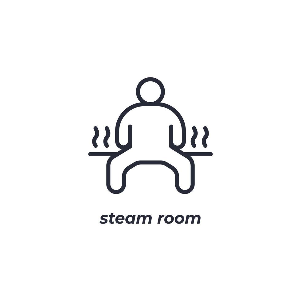 vector teken stoom- kamer symbool is geïsoleerd Aan een wit achtergrond. icoon kleur bewerkbaar.